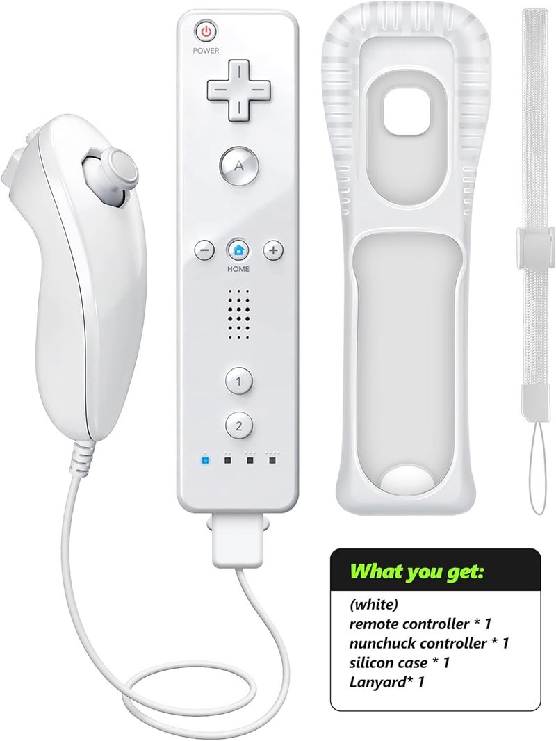 WDZP جهاز تحكم عن بعد (أبيض*1) مع Motion Plus لجهاز Wii/WII U، جهاز تحكم 2 في 1 مع جهاز نونشوك لجهاز Wii/WII U [نينتندو وي يو] - Image 5